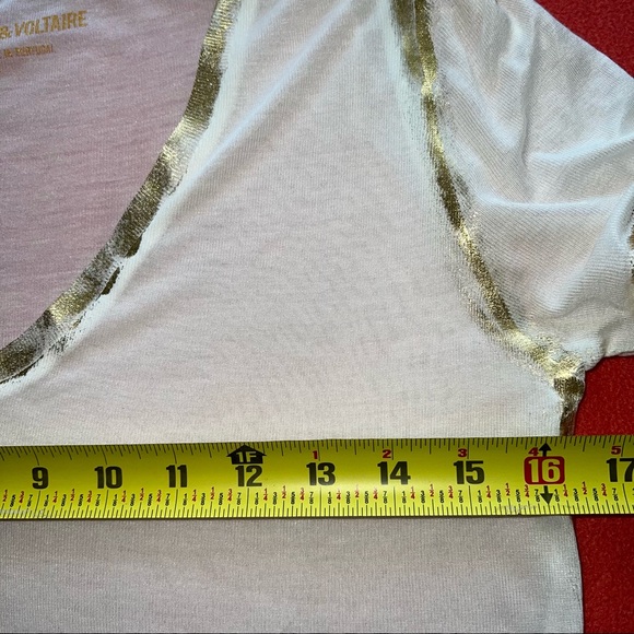 NWT Zadig & Voltaire Tino Gold T-Shirt - Picture 9 of 10